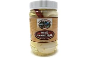 Backroad Country Red Hot Hard-Boiled Pickled Eggs Packed In Vinegar Brine (9 OZ)