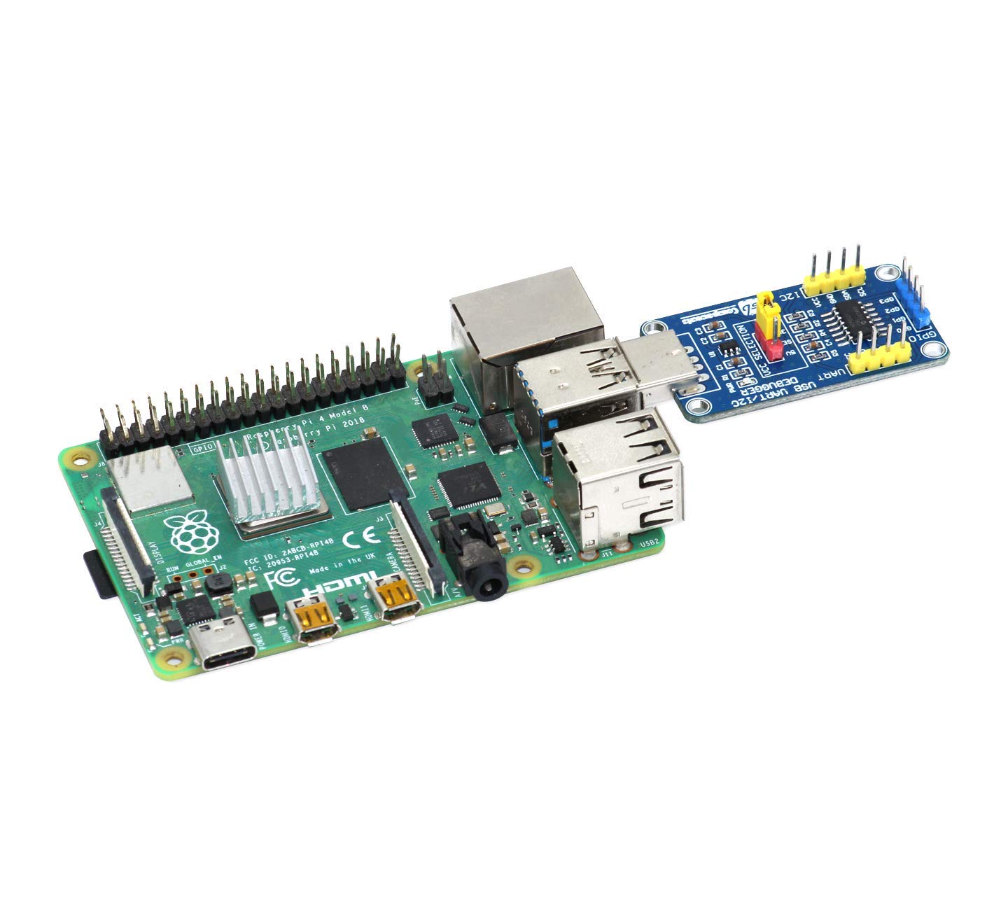 sb components Raspberry Pi USB UART/I2C Debugger Helps to build a USB connectivity to Configure/Debug Development Board, USB to UART /I2C Converter for Raspberry Pi