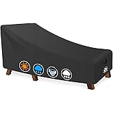 Zettum Outdoor Seating Cover - Waterproof Patio Chaise Cover, 600D Heavy Duty Fade-Resistant For Pool, Lawn Furniture - 68 x 30 x 30 Inch