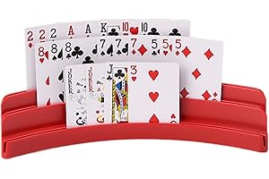 Three-Layer Playing Cards Holders, Portable HandsFree Card Holder for Kids and Adults Card Game Nights Canasta, Bridge, Poker