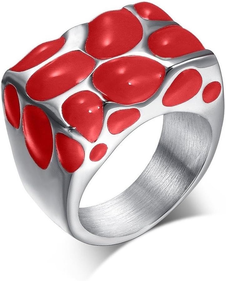 Coniea Stainless Steel Ring Bands for Women Mushroom Vintage Castring,Engraving