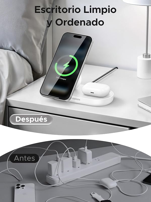 Carregador sem fios Zapix Qi2 25W Fast iPhone MagSafe (Branco)