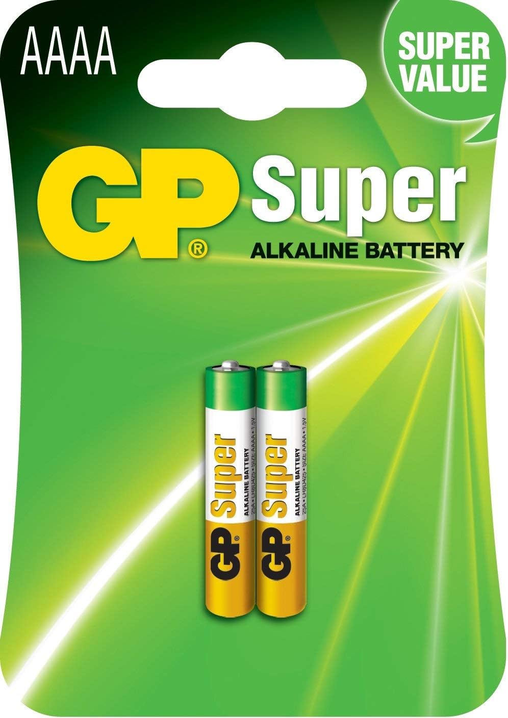 My Battery Supplier GP AAAA 4 Pack Fresh Super Alkaline 1.5V Batteries LR61 MN2500 EN96 2x2: Home & Kitchen
