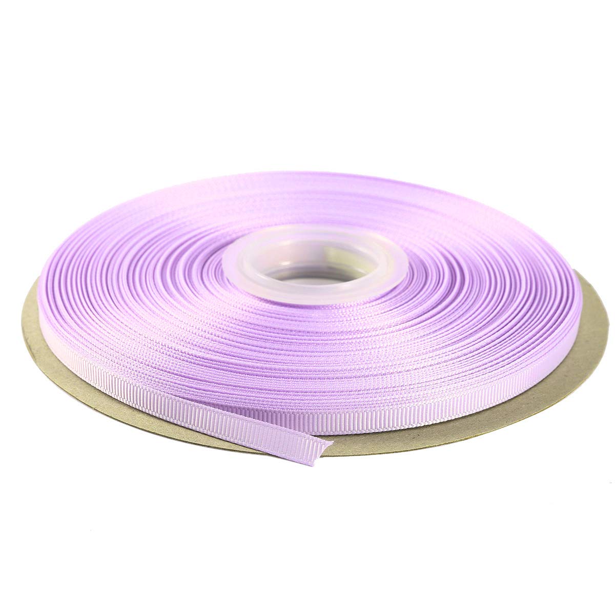 ITIsparkle 6mm Grosgrain Ribbon 45 Meters-Roll Set for Gift Wrapping Scrap Books Party Favor Hair Braids Baby Shower Decoration Cake Decoration Floral Arrangement Craft Supplies, Lilac Mist Ribbon
