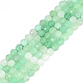 Natural Australian Nephrite 4mm Faceted Round Beads Loose Beads 16 Inch for Jewelry Making Beads