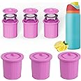 Ice Cube Tray for Owala FreeSip,3 Silicone Ice Cube Maker With Lid for Tumbler,Water Bottle for Chilling Whiskey, Cocktails, Drinks, Coffee, Easy Fill and Release Hollow Cylinder Ice Molds(Purple)
