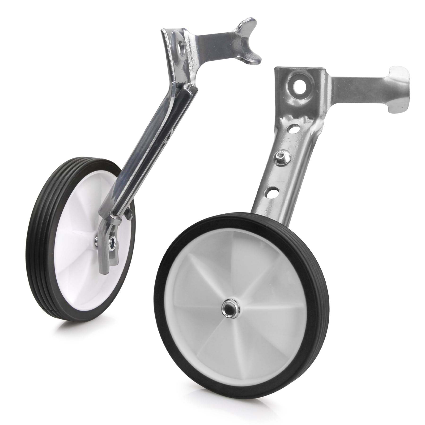 Spesh 2 Pcs Universal Bike Training Wheels Adjustable Bicycle Balance Wheel Kids Bike Stabilisers for 16 18 20 22 inch Children's Bicycle(Silver)