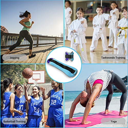 Vaupan Small Ankle Wrist Weights, Mini Leg Arm Hand Cuff Weights for Women Men Kids Toddler Children, Exercise Equipment with Adjustable Straps for Fitness Gym Dancing Walking Aerobics (1 Pair, 2lb)