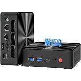 Mini PC, Intel Twin Lake N150 (Beats N95, up to 3.6GHz), 16GB RAM 512GB SSD | Dual LAN, Desktop Computers Windows 11, Triple 4K Display, USB-C/HDMI/DP, USB3.2/WiFi/BT/Micro PC for Home Office Business