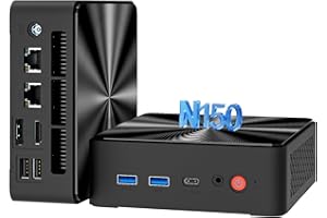 Mini PC, Intel Twin Lake N150 (Beat N100/N95, up to 3.6GHz), 16GB RAM 512GB SSD Dual LAN, Mini Desktop Computers Windows 11, 
