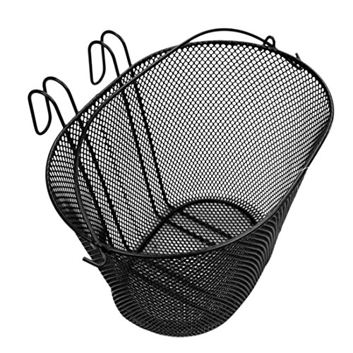 image for Metal Wire Bicycle Front Basket, YIFAN Easy Mount Handlebar Storage Bi