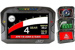 AEM Electronics 30-5703 CD-7LG Carbon Logging Display Kit; w/Internal GPS
