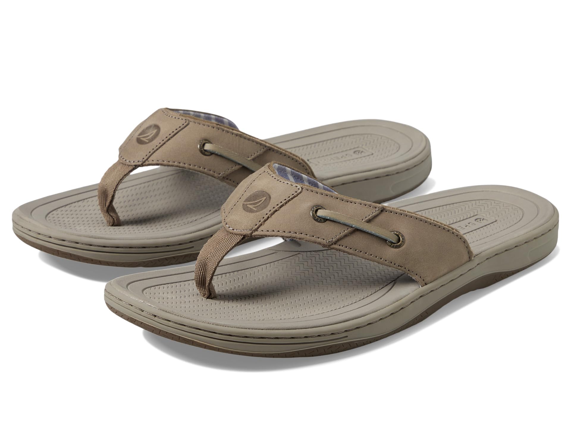 Sperry Mens Shoes Men’s Baitfish Thong Sandal, Taupe, 7