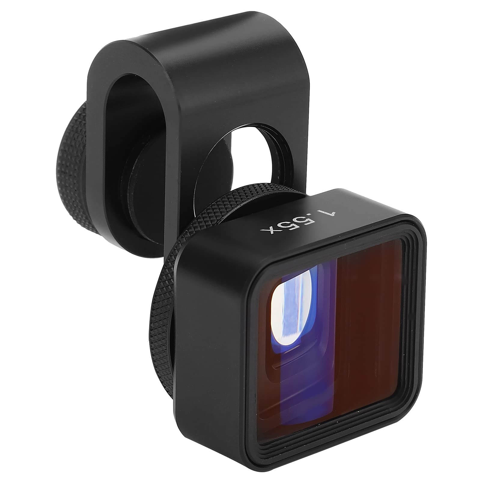 Mobile Anamorphic Lens, 1.55X Wide Screen Deformation Filmmaking Lens, Aluminum Alloy Optical Glass Phone Movie Len for Smartphones/IOS Pad