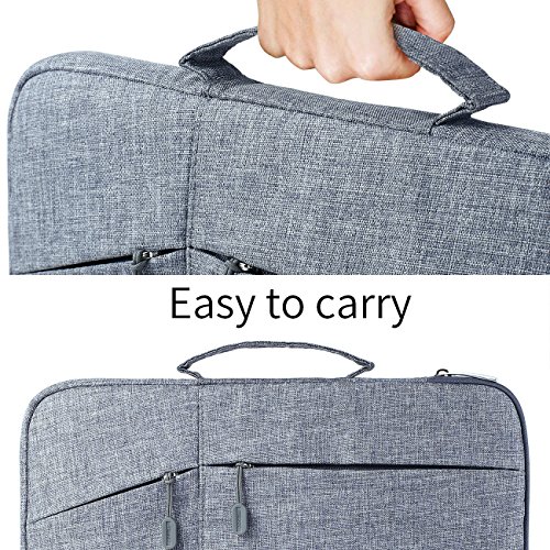 Surface Pro 4/New Surface Pro 2017 Sleeve Case, Megoo Waterproof Sleeve Case Cover Bag with Handle and Pocket for Microsoft New Surface Pro 2017/Surface Pro 4 12.3inch (Gray)