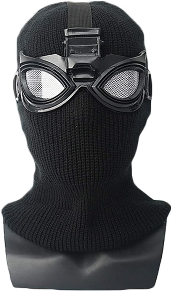 QWEASZER Spider-Man: Far From Home, Marvel Avengers Spiderman PVC Full face Mask helmet Headgear, Movie Cosplay Shadow Sneak Battle Costume Accessories, Halloween head covering,B-OneSize