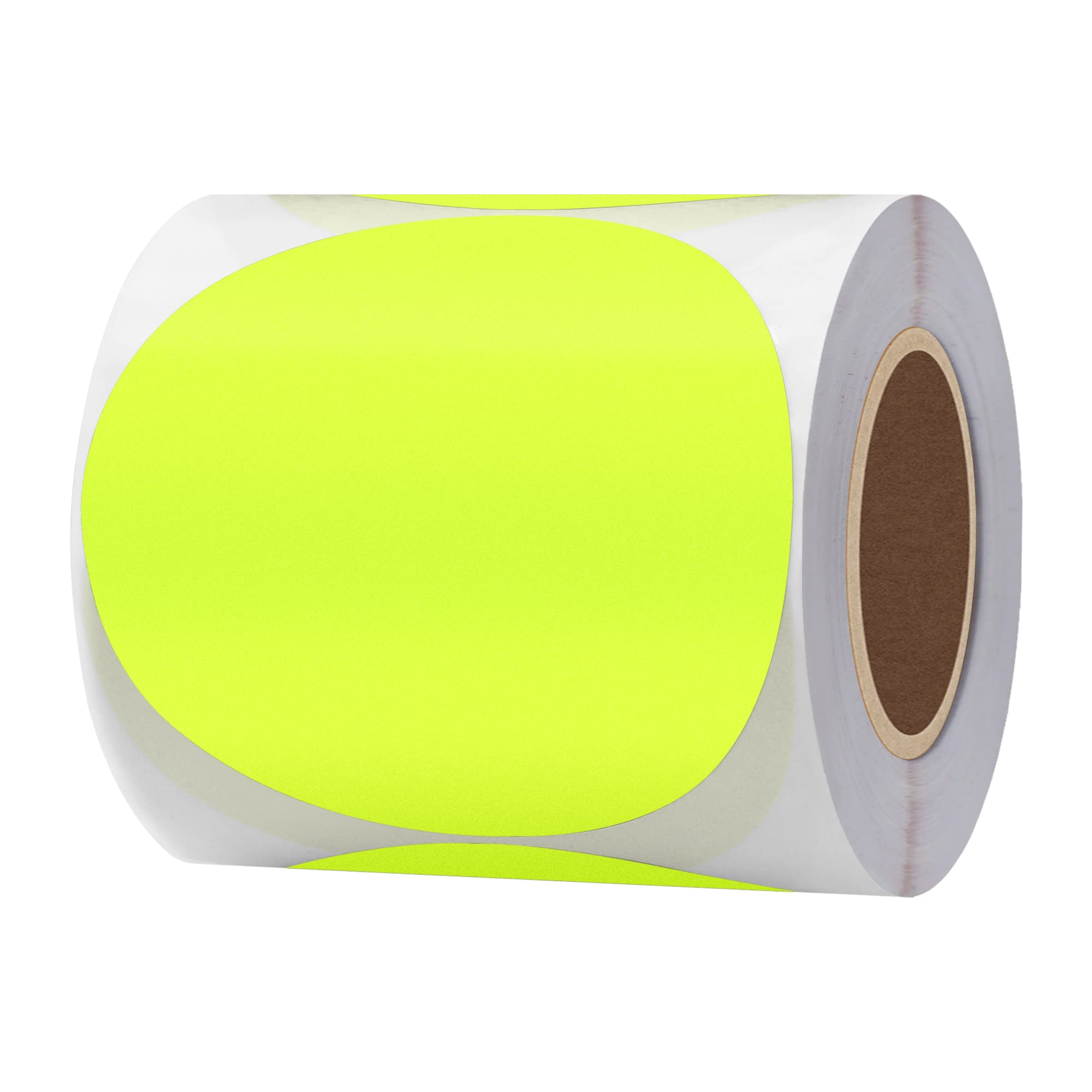 Hylabelest Fluorescent Yellow Round Stickers 3 Inch Color Coding Dots Labels Total 200 Per Roll (Fluorescent Yellow, 3")