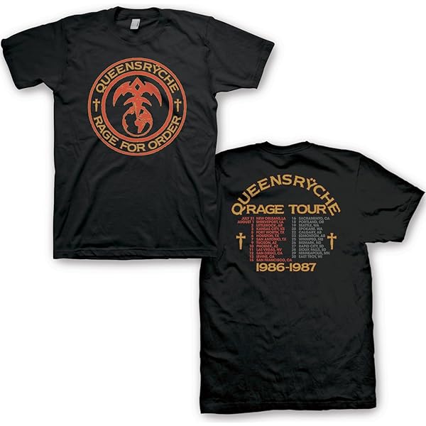 Official Band Shirts Queensryche DNA T-Shirt Black | Amazon.com