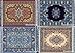 Inusitus Set of Miniature Woven Dollhouse Carpets - Dolls House Toy Rugs - 1/12 Scale Furniture Accessories (Mix-4-3)