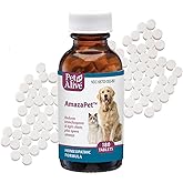 PetAlive AmazaPet Tablets for Dog &amp; Cat Respiratory Support - 180 Tablets | Supports Healthy Lung Function &amp; Easy Breathing in Dogs &amp; Cats - Comfort for Occasional Cough, Throat &amp; Bronchial Wellness