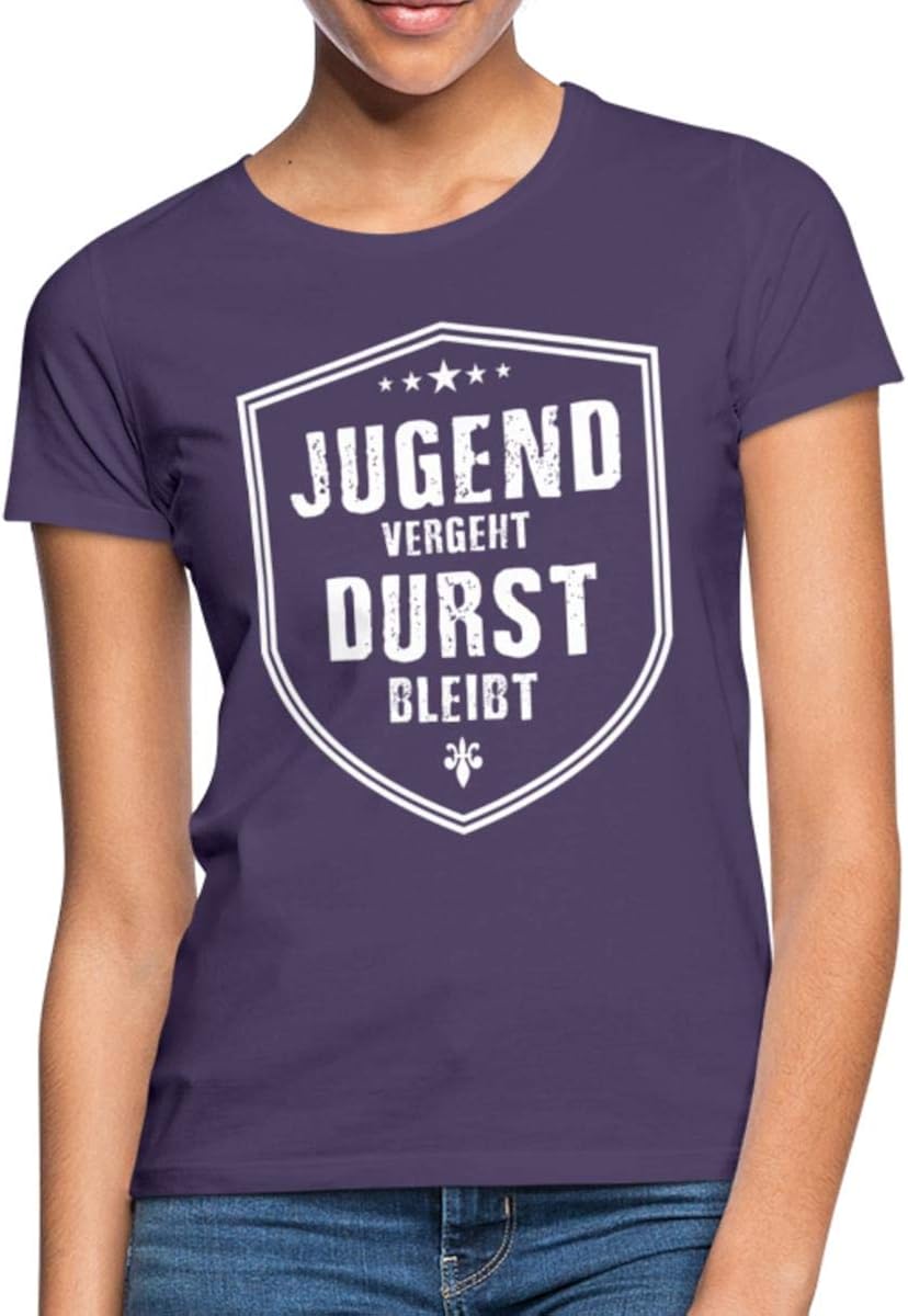 Jugend Vergeht Durst Bleibt Bier Wappen Frauen T Shirt Amazon de Bekleidung