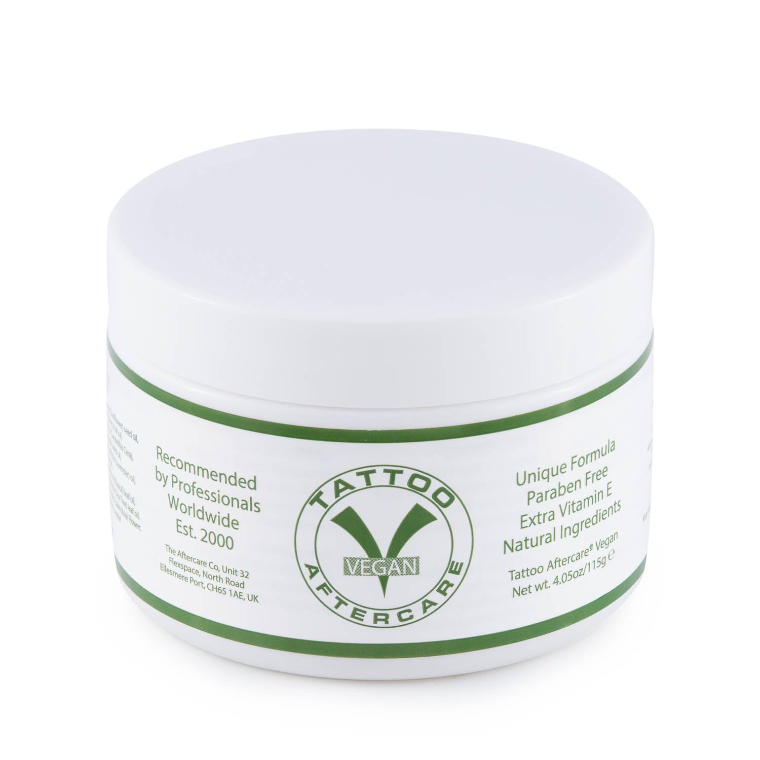 Tattoo Aftercare Vegan 1 x 115g Dermatology Approved -Moisturise, Soothe, Maintain - Cruelty Free - Unique Formula