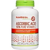 NutriBiotic Ascorbic Acid Vitamin C Powder, 8 Oz | Pharmaceutical Grade L-Ascorbic Acid, 2000 Mg Per Serving | Essential Immune & Antioxidant Collagen Support Supplement | Vegan, Gluten & GMO Free
