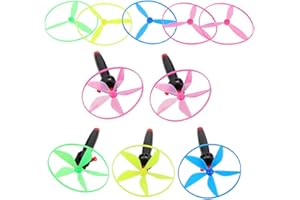 OSOLADY Pull String Flying Disc 10cm Propeller Flying Saucer for Outdoor Interactive Chasing Game