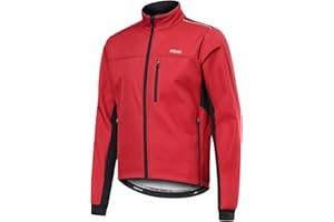 ARSUXEO Thermal Fleece Winter Cycling Jacekt for Men Windproof Insulated Bike Running Active Jacket