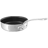Mauviel M'COOK 5-Ply Stainless Steel Nonstick Saute Pan With Cast Stainless Steel Handle, 1.8-Qt