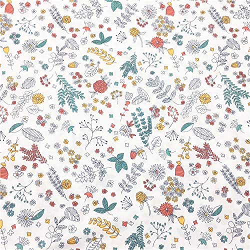 Gyulin 100% Cotton 300 Thread Count Envelope Style V Shaped/Tri/Boomerang Standard Pillow Case Cushion Cover Only Cover No Insert (White Flower Leaves)