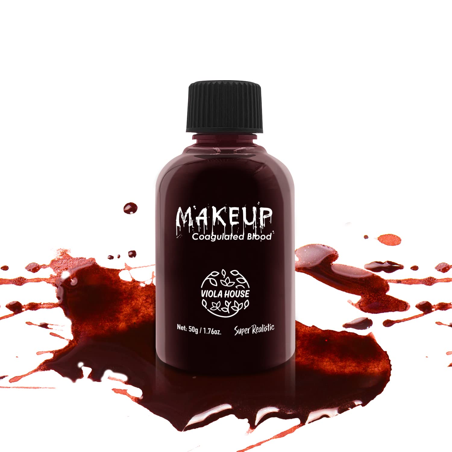 VIOLA HOUSE Makeup Coagulated Blood,Professional Realistic Fake Blood Special Effect for Halloween Stage Dress Up Cosplay Theater SFX Makeup, 50g (Makeup Coagulated Blood)