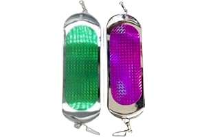 KOKOPROS Kokanee Salmon Finished Teardrop Flashers – Durable Fishing Flashers for Salmon & Trout Trolling – Vibrant Color & Design Variety – 2 Pack Options