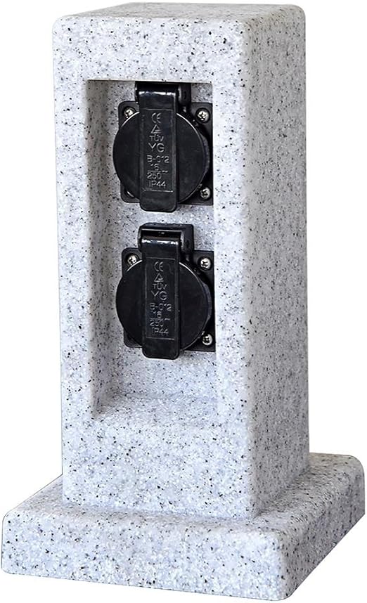 Steckdosensaule Steinoptik Eckig 2fach Amazon De Beleuchtung