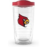 Tervis Louisville Cardinals - Primary Logo Made in USA Double Walled Insulated Tumbler Travel Cup Keeps Drinks Cold & Hot, 16oz, Classic