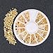 Gracefulvara Gold Half-circle 3D Rhinestone DIY Nail Art Stickers Decorations