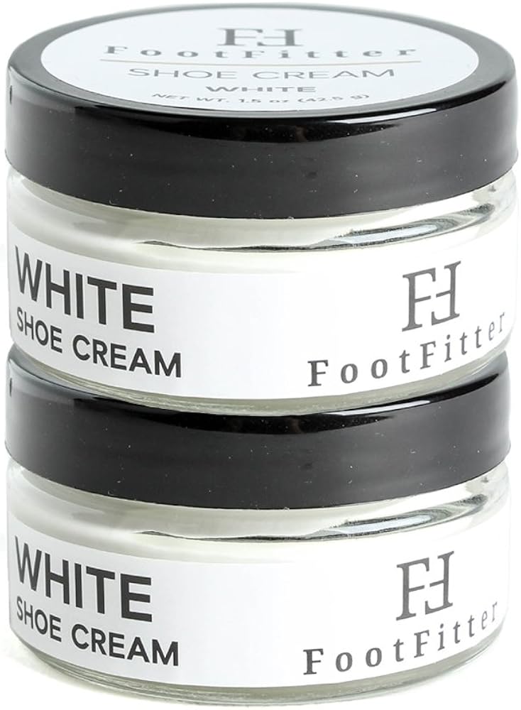 FootFitter Premium Shoe Cream Polish, 2 Pack, Shoe and Boot Shine Cream - Made in the USA! (White): Shoes