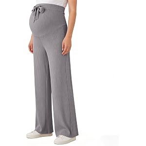 Maternity Pants Bow Pregnancy Clothes High Waist Wide Leg Pants for Women | Maternity Clothes,Business Casual Clothing,Pregna