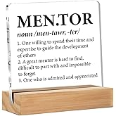 Mentor Gifts for Women Men, Thank You Appreciation Gifts for Mentor Leader Boss Manager Clear Acrylic Desk Decorative Sign for Home Office, 4 x 4 Inches