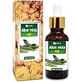 Aloe Vera Oil Therapeutic Premium Oil with Dropper by Salvia in Amber Glass Bottle 100% Natural Pure Undiluted Cold Pressed Aromatherapy Carrier Oil (50 ML with Dropper)