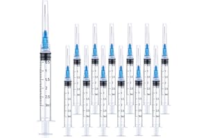 SIRULKEN 25 Pack 3ml 23Ga Lab Syringe Tools with Measurement, Individually Packed