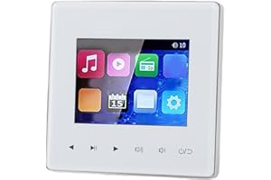 GOWENIC Smart Bluetooth Wall Amplifier, 2.8 Inch HD Touchscreen, Bluetooth Connectivity, with FM Radio, Multi Format Support, for Ceiling Speaker