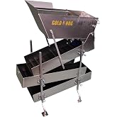 Gold Hog Z3 High Banker Gold Sluice Box - 14.75 x 29 x 43 in Gold Mining Kit Prospecting Equipment Highbanker &ndash; 3 Sluice Body Trays and Optimized Mats &ndash; Portable and Modular Design