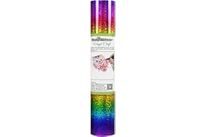 TECKWRAP Holographic Sparkle Chrome Adhesive Craft Vinyl 1ft x 5ft, Rainbow