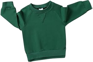 Happy Town Toddler Sweatshirt Baby Boy Girl Fall Outfits Long Sleeve Crew Neck Solid Color Top Pullover Winter Clothes