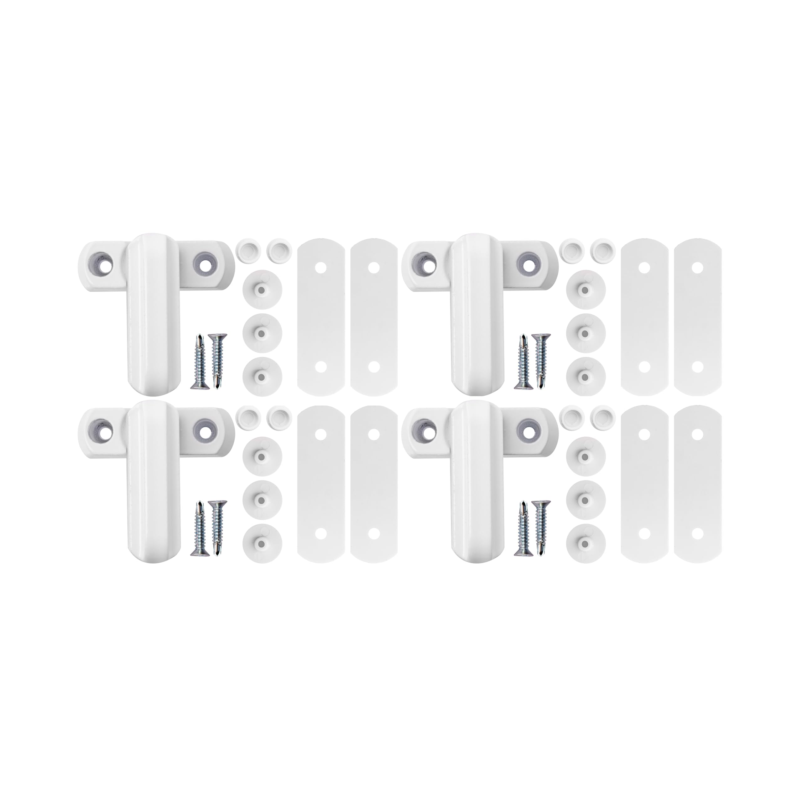 TSS 4X Pieces White Sash Jammers Window Locks for Additional Security. Door Jammer/Window Locks for UPVC Window Security/Door Security. Easy to Install. White Sash Jammer Window Lock