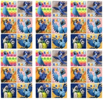RIO 2 Stickers - Rio 2 Birthday Party Favor Sticker Set Consisting of 45 Stickers Featuring 6 Different Designs Measuring 2.5" Per Sticker