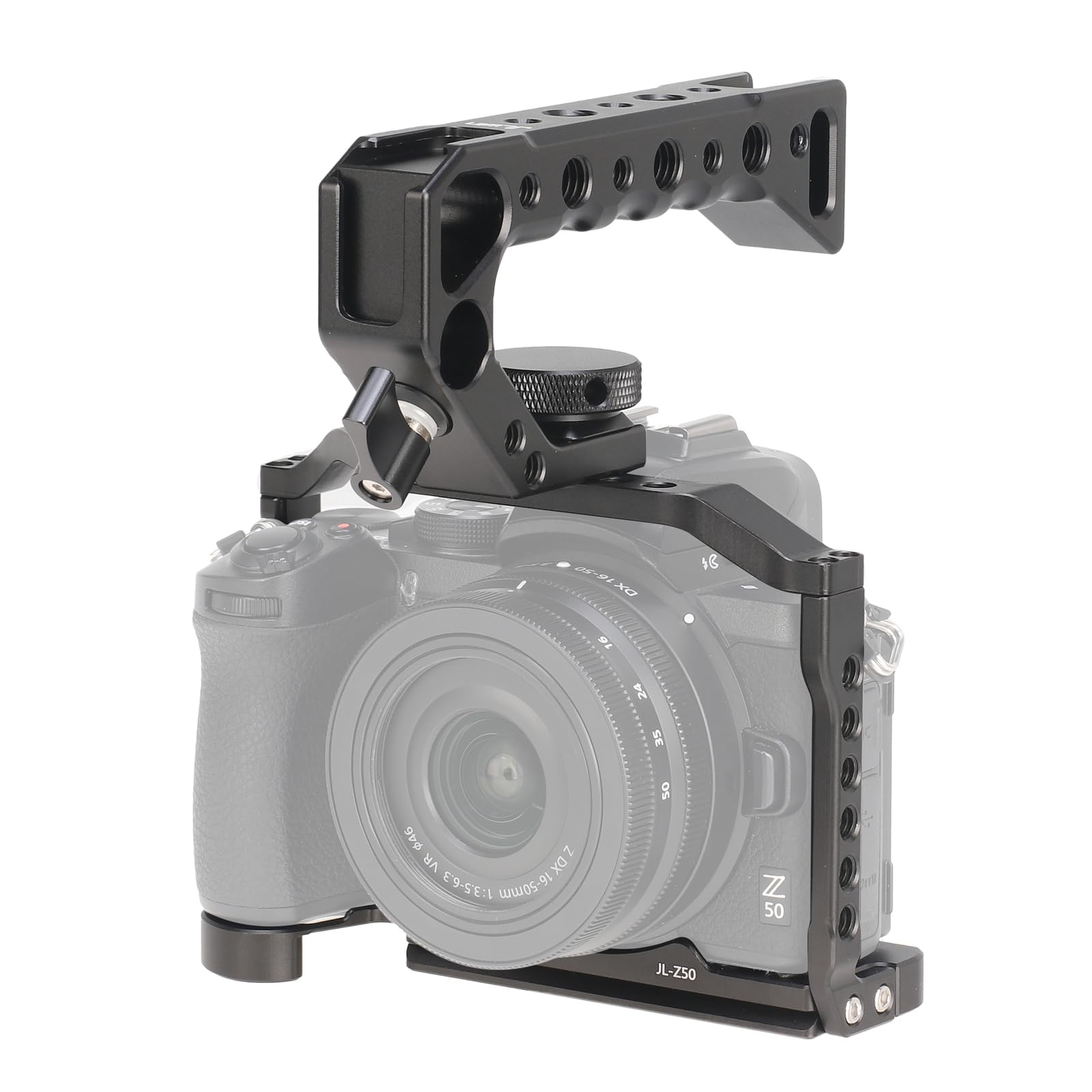 FOTGA Camera Cage and Top Handle Kit for Nikon Z50 Camera, Aluminium Alloy Video Vlogging Camera Cage Rig, with Quick Release Plate Compatible with Arca Swiss Standard Tripod Head