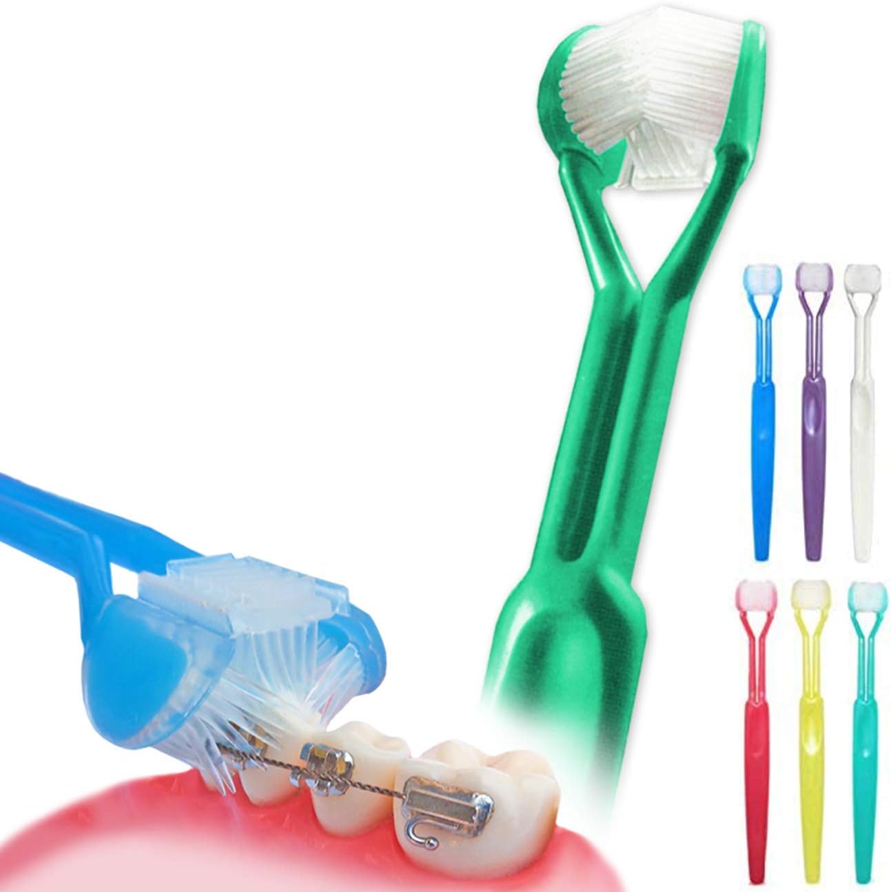 6 PACK DenTrust 3Sided BRACES BRUSH Orthodontic's Specialty
