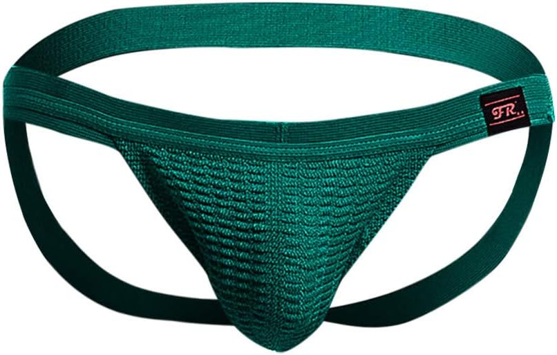 JAMZER Mens 3.2cm Strap Thong,Waistband Athletic Supporter Jock,Sports Thong Underwear for Guys,Men's Fashion Jockstrap